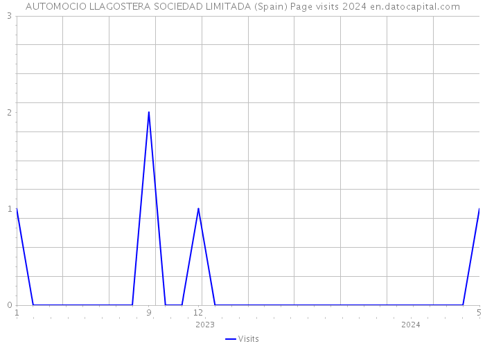 AUTOMOCIO LLAGOSTERA SOCIEDAD LIMITADA (Spain) Page visits 2024 