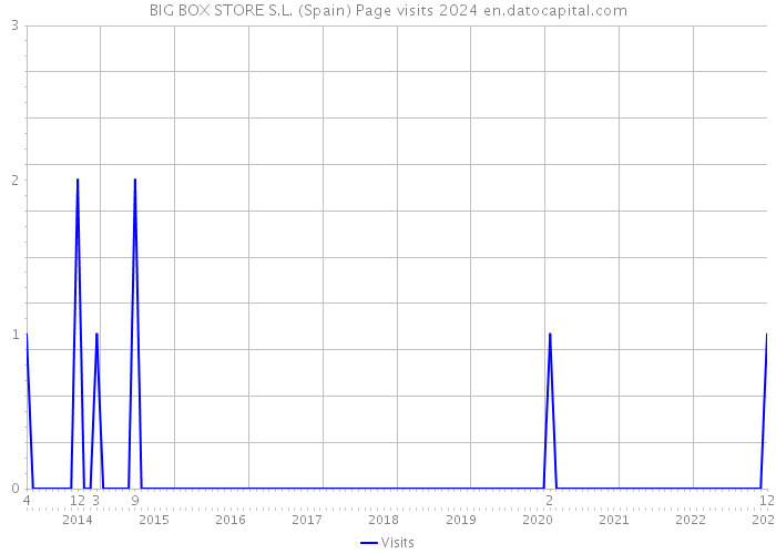 BIG BOX STORE S.L. (Spain) Page visits 2024 