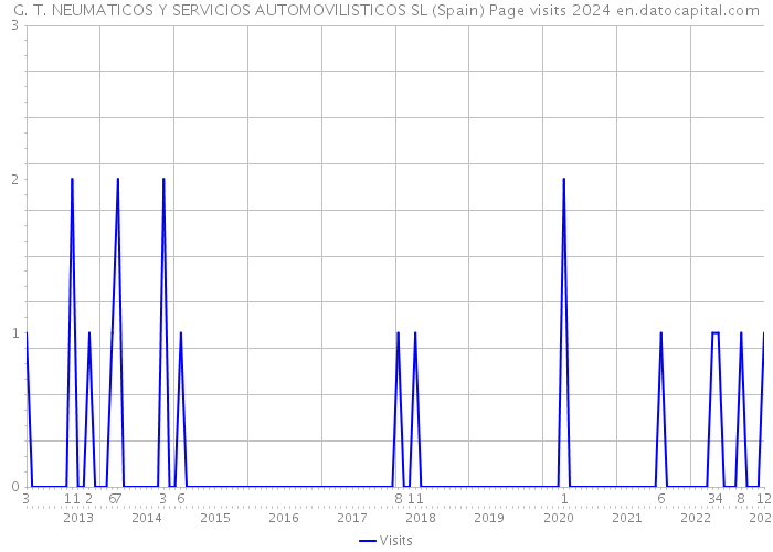 G. T. NEUMATICOS Y SERVICIOS AUTOMOVILISTICOS SL (Spain) Page visits 2024 