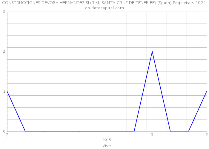 CONSTRUCCIONES DEVORA HERNANDEZ SL(R.M. SANTA CRUZ DE TENERIFE) (Spain) Page visits 2024 