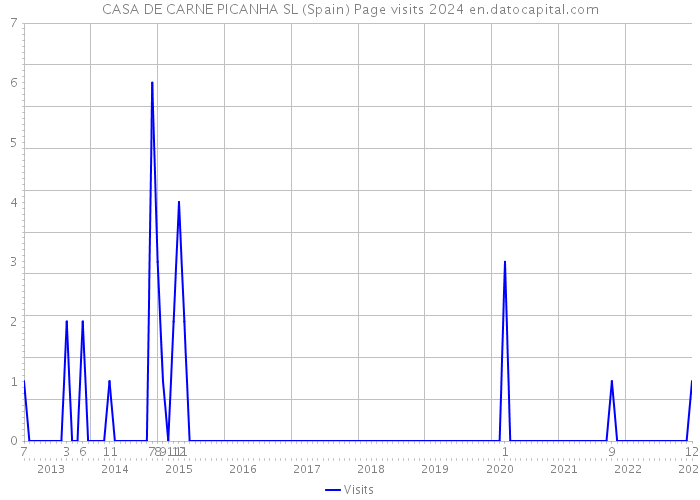 CASA DE CARNE PICANHA SL (Spain) Page visits 2024 