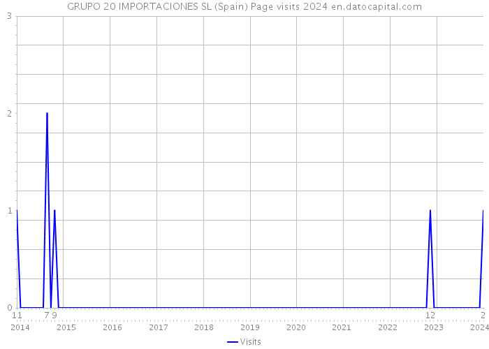 GRUPO 20 IMPORTACIONES SL (Spain) Page visits 2024 
