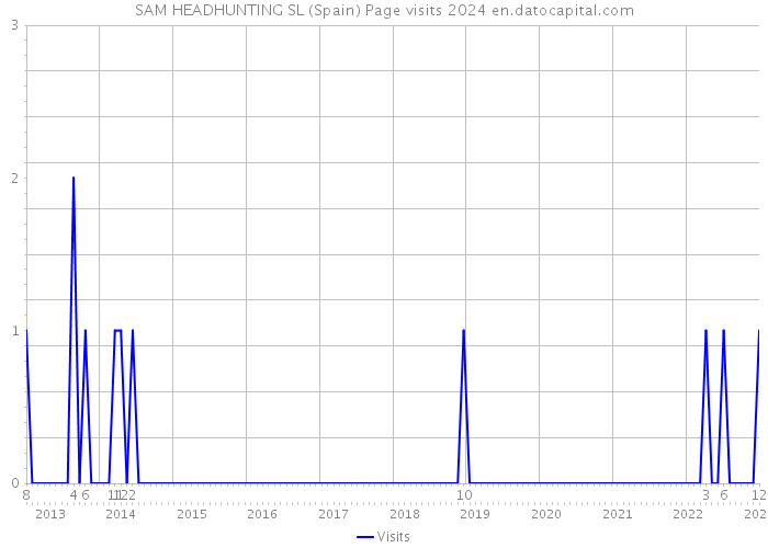 SAM HEADHUNTING SL (Spain) Page visits 2024 
