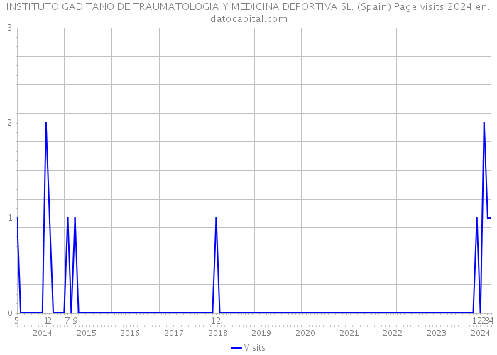 INSTITUTO GADITANO DE TRAUMATOLOGIA Y MEDICINA DEPORTIVA SL. (Spain) Page visits 2024 