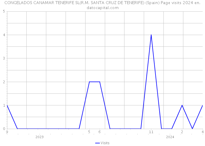 CONGELADOS CANAMAR TENERIFE SL(R.M. SANTA CRUZ DE TENERIFE) (Spain) Page visits 2024 