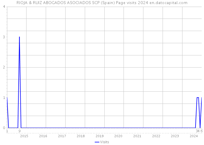 RIOJA & RUIZ ABOGADOS ASOCIADOS SCP (Spain) Page visits 2024 