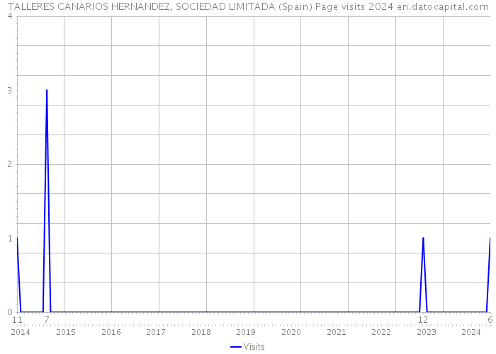 TALLERES CANARIOS HERNANDEZ, SOCIEDAD LIMITADA (Spain) Page visits 2024 