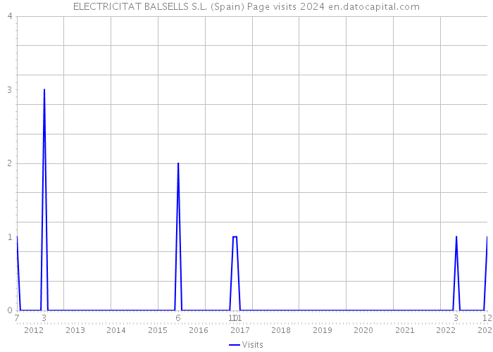 ELECTRICITAT BALSELLS S.L. (Spain) Page visits 2024 