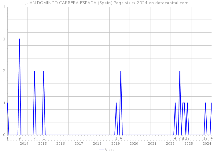 JUAN DOMINGO CARRERA ESPADA (Spain) Page visits 2024 