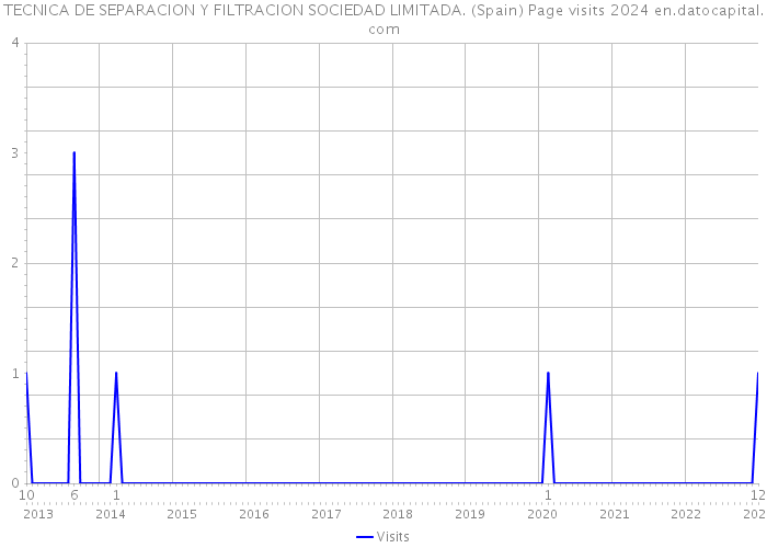 TECNICA DE SEPARACION Y FILTRACION SOCIEDAD LIMITADA. (Spain) Page visits 2024 