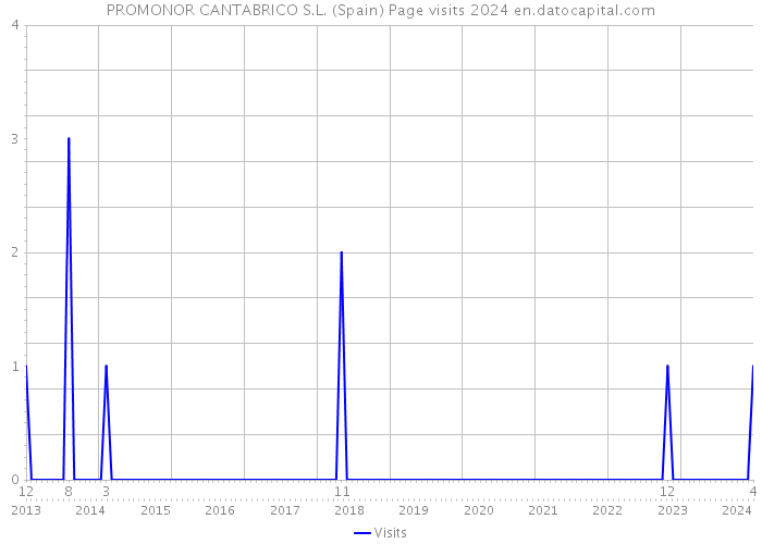 PROMONOR CANTABRICO S.L. (Spain) Page visits 2024 