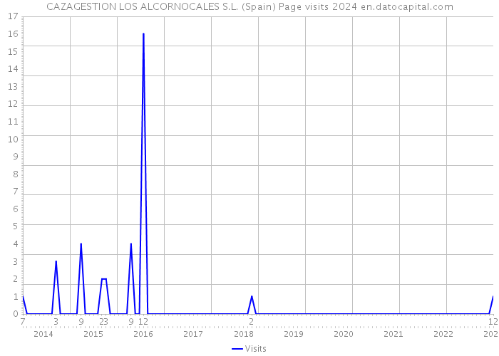 CAZAGESTION LOS ALCORNOCALES S.L. (Spain) Page visits 2024 