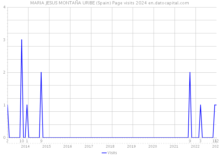 MARIA JESUS MONTAÑA URIBE (Spain) Page visits 2024 