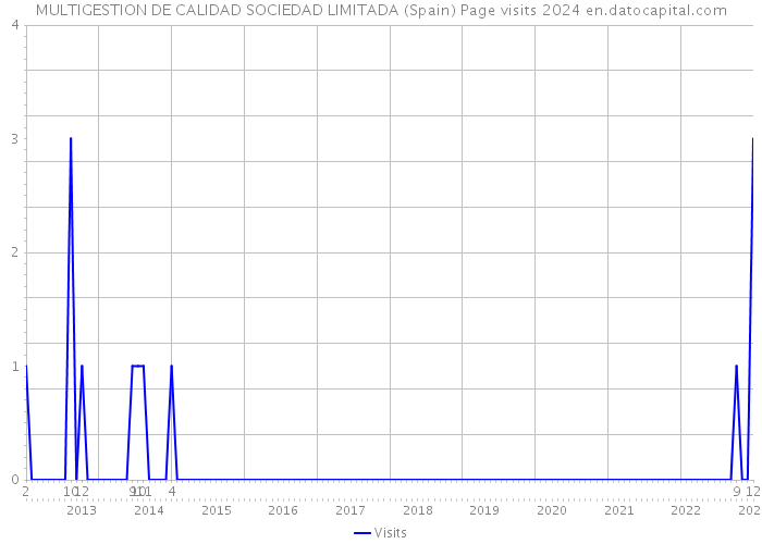 MULTIGESTION DE CALIDAD SOCIEDAD LIMITADA (Spain) Page visits 2024 