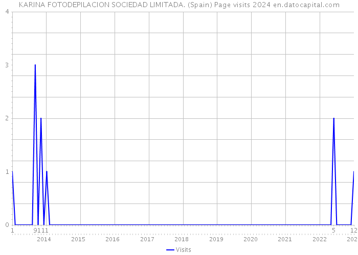 KARINA FOTODEPILACION SOCIEDAD LIMITADA. (Spain) Page visits 2024 