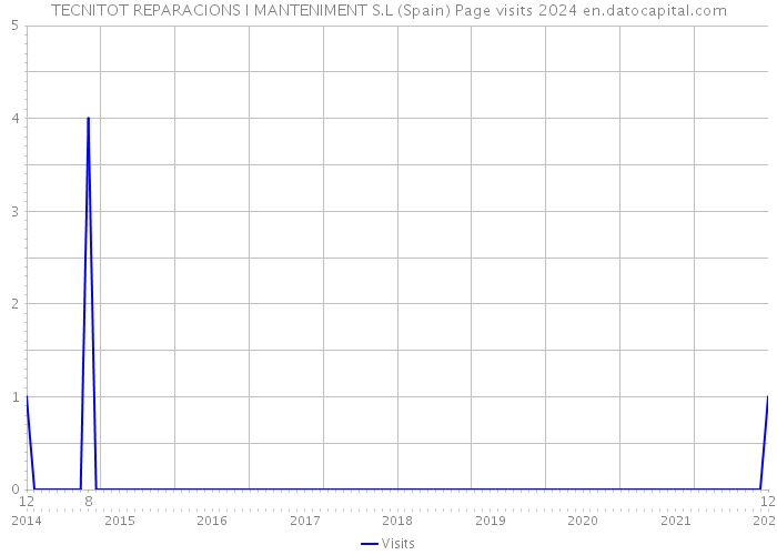 TECNITOT REPARACIONS I MANTENIMENT S.L (Spain) Page visits 2024 