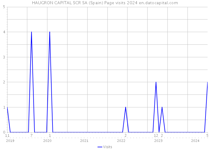 HAUGRON CAPITAL SCR SA (Spain) Page visits 2024 