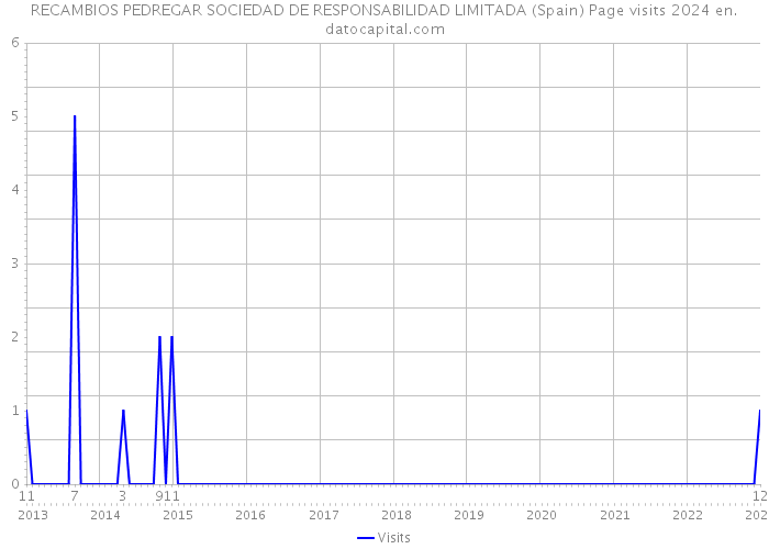 RECAMBIOS PEDREGAR SOCIEDAD DE RESPONSABILIDAD LIMITADA (Spain) Page visits 2024 