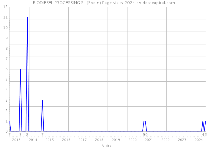 BIODIESEL PROCESSING SL (Spain) Page visits 2024 