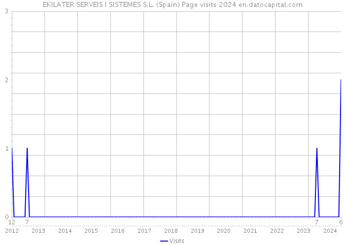 EKILATER SERVEIS I SISTEMES S.L. (Spain) Page visits 2024 