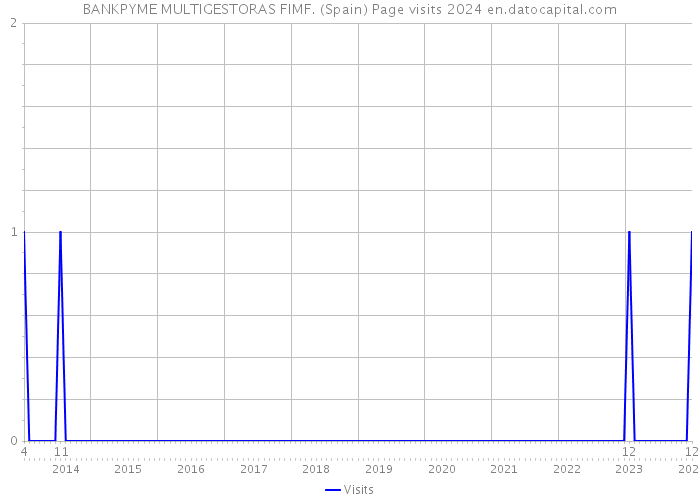 BANKPYME MULTIGESTORAS FIMF. (Spain) Page visits 2024 