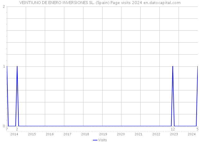 VEINTIUNO DE ENERO INVERSIONES SL. (Spain) Page visits 2024 