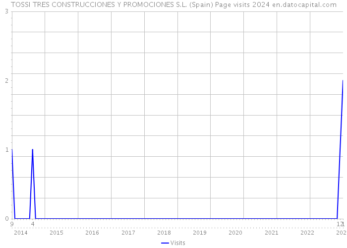 TOSSI TRES CONSTRUCCIONES Y PROMOCIONES S.L. (Spain) Page visits 2024 