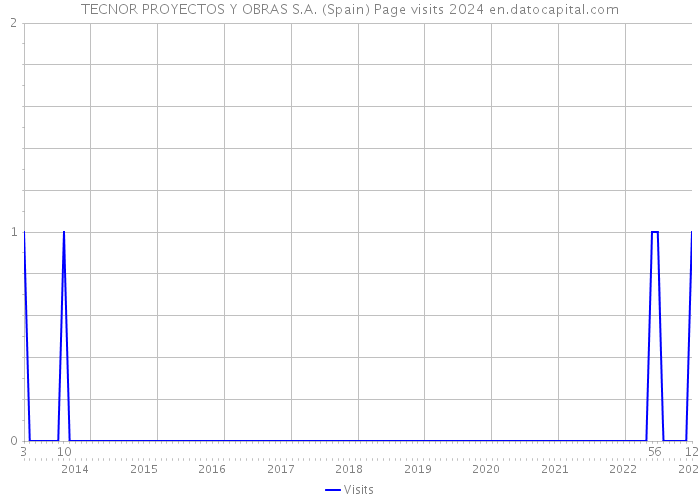 TECNOR PROYECTOS Y OBRAS S.A. (Spain) Page visits 2024 