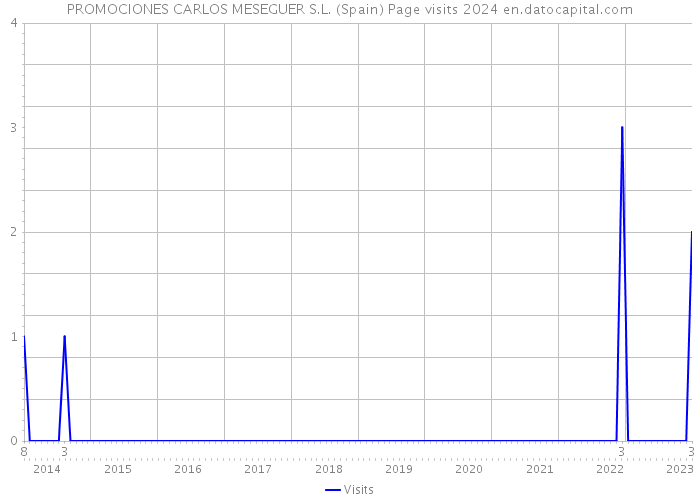 PROMOCIONES CARLOS MESEGUER S.L. (Spain) Page visits 2024 