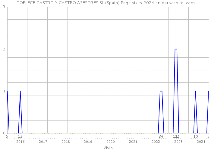 DOBLECE CASTRO Y CASTRO ASESORES SL (Spain) Page visits 2024 