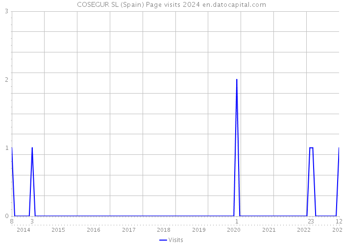 COSEGUR SL (Spain) Page visits 2024 