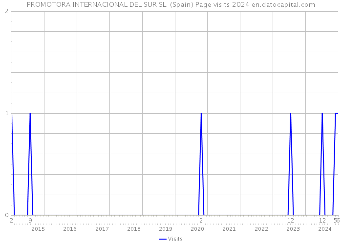 PROMOTORA INTERNACIONAL DEL SUR SL. (Spain) Page visits 2024 