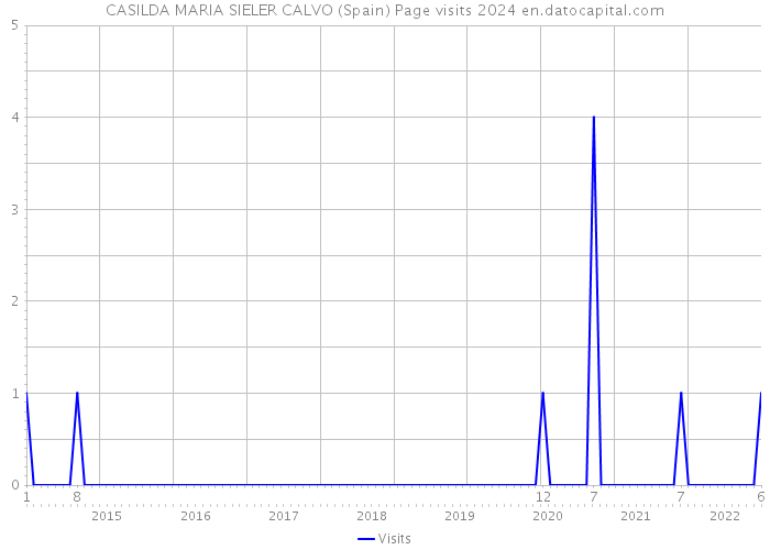CASILDA MARIA SIELER CALVO (Spain) Page visits 2024 