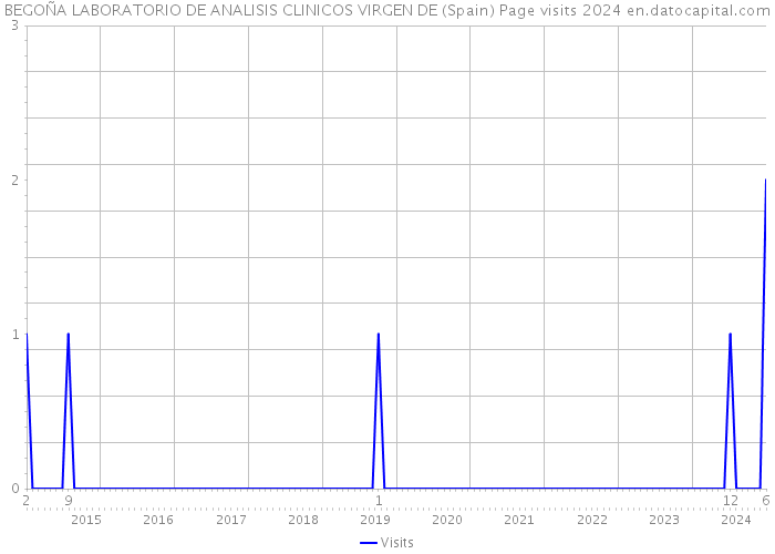 BEGOÑA LABORATORIO DE ANALISIS CLINICOS VIRGEN DE (Spain) Page visits 2024 