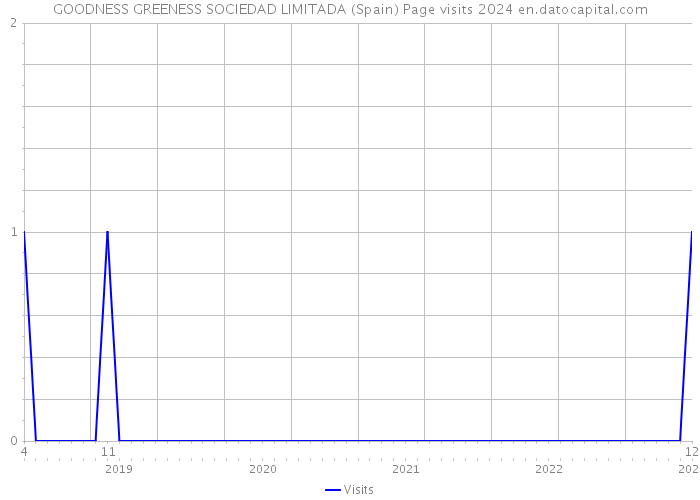 GOODNESS GREENESS SOCIEDAD LIMITADA (Spain) Page visits 2024 