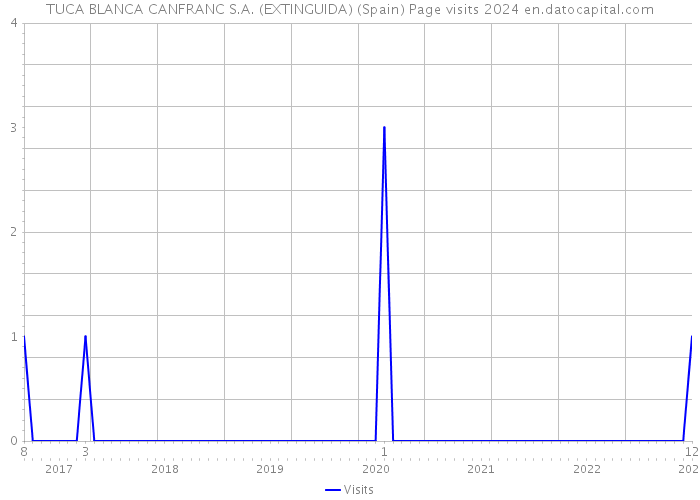 TUCA BLANCA CANFRANC S.A. (EXTINGUIDA) (Spain) Page visits 2024 