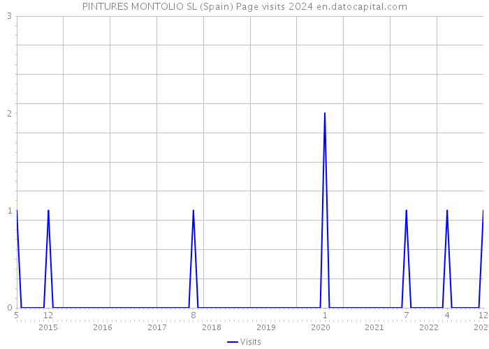 PINTURES MONTOLIO SL (Spain) Page visits 2024 