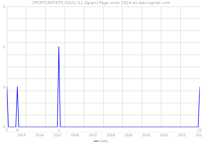 OPORTUNITATS XOLO, S.L (Spain) Page visits 2024 