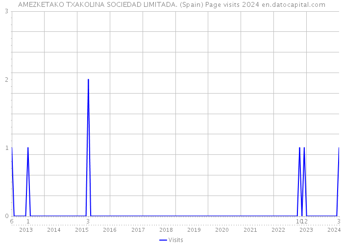 AMEZKETAKO TXAKOLINA SOCIEDAD LIMITADA. (Spain) Page visits 2024 
