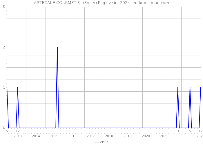 ARTECAKE GOURMET SL (Spain) Page visits 2024 