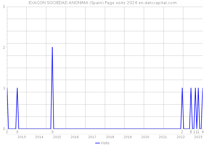 EXAGON SOCIEDAD ANONIMA (Spain) Page visits 2024 