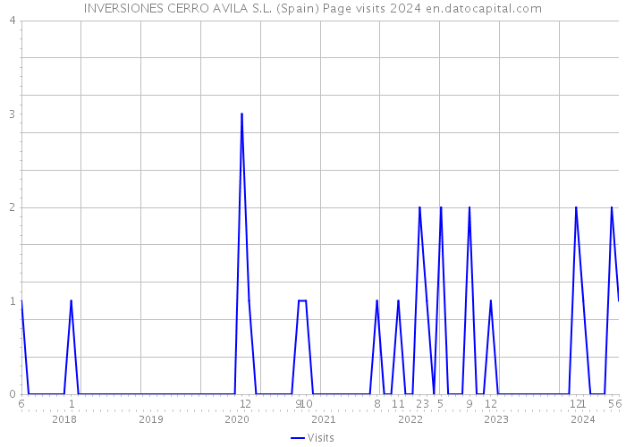 INVERSIONES CERRO AVILA S.L. (Spain) Page visits 2024 