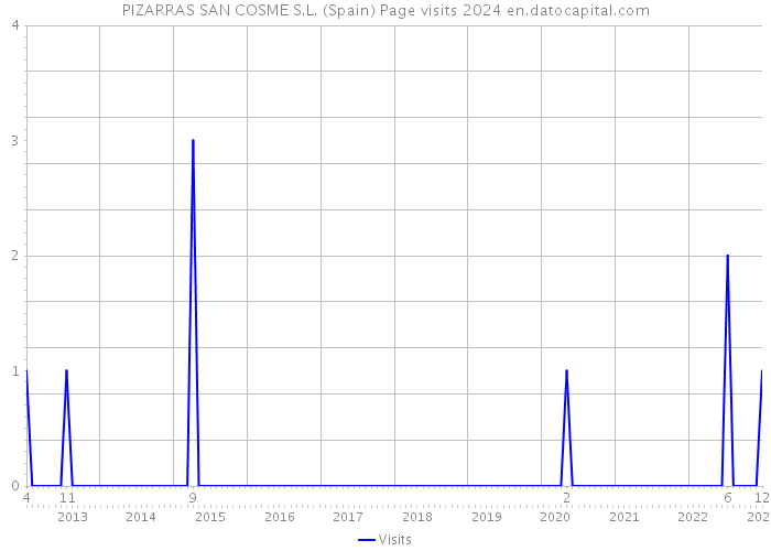 PIZARRAS SAN COSME S.L. (Spain) Page visits 2024 