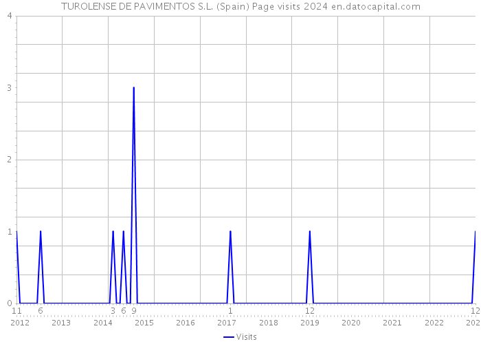 TUROLENSE DE PAVIMENTOS S.L. (Spain) Page visits 2024 