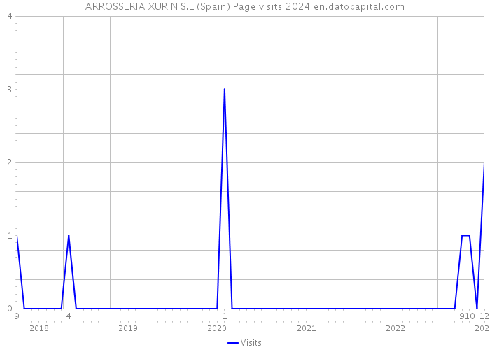ARROSSERIA XURIN S.L (Spain) Page visits 2024 