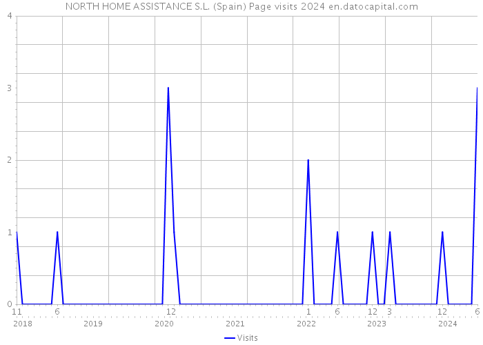 NORTH HOME ASSISTANCE S.L. (Spain) Page visits 2024 