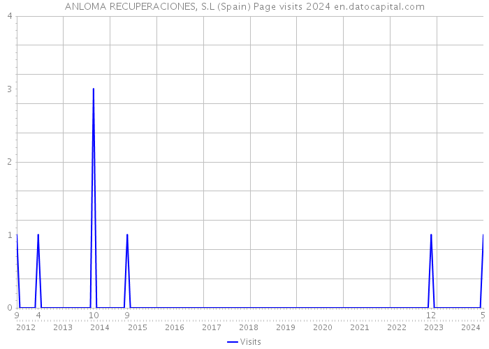 ANLOMA RECUPERACIONES, S.L (Spain) Page visits 2024 