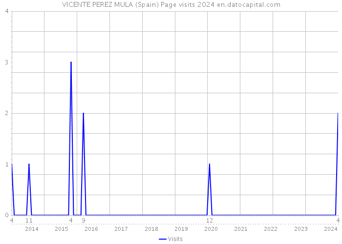 VICENTE PEREZ MULA (Spain) Page visits 2024 