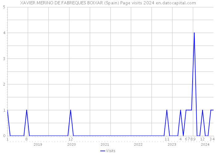XAVIER MERINO DE FABREQUES BOIXAR (Spain) Page visits 2024 