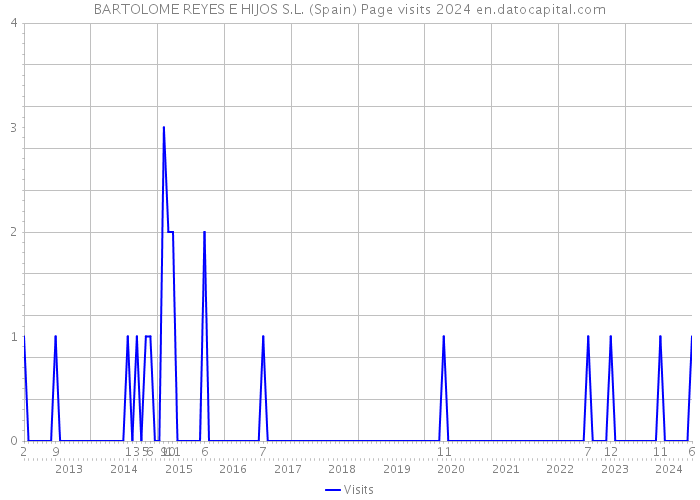 BARTOLOME REYES E HIJOS S.L. (Spain) Page visits 2024 